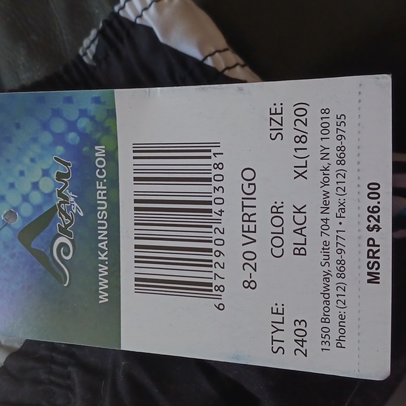 Brand New With Tag Kanu Surf Boys Swimming Trunks Size XL 18/20 Tag Price $26 - Picture 7 of 7